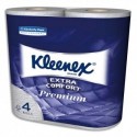 KLEENEX Paquet de 4 rouleaux de papier toilette 4 plis 160 formats coloris blanc