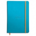 RHODIA Carnet RHODIArama 14,8x21cm 192 pages lignées. Couverture rembordée turquoise - Turquoise
