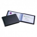 SIGEL Porte-cartes aspect cuir noir mat avec 20 pochettes, capacité 40 cartes L105 x H127 x P14 cm