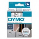 DYMO Cassette D1 (45010) ruban impression noir sur fond transparent 12mmx7m pour étiqueteuse Dymo