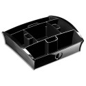 TAKE A BREAK Plateau distributeur 13 cases en polystyrène - Dimensions : L21,6 x H6,8 x P20,5 cm noir