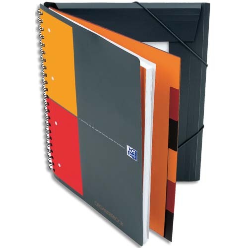 OXFORD Cahier FILINGBOOK spirales 200 pages perforées 80g 5x5