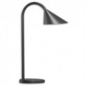 UNILUX Lampe led Sol, tête orientable. Coloris noir. Dim. tête : 14 cm, socle : 14 cm, hauteur : 45 cm