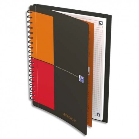 OXFORD Cahier MEETINGBOOK I-CONNECT spirale 160 pages 5x5 17,6x25cm (format tablette). Couverture PP