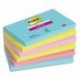 POST IT Lot de 6 blocs notes Super Sticky Post-it® Collection MIAMI 76x127 mm, 90 feuilles.