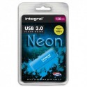 INTEGRAL Clé USB 3.0 Neon 128Go Bleue INFD128GBNEONB3.0 + redevance