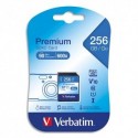 VERBATIM Carte Premium SDXC 256Go Class 10/U1 44026 + redevance