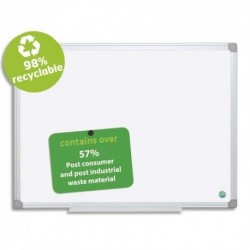 Tableau blanc Bi-Office - Tableau émaillé recyclable cadre alu 60x90 cm