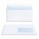 LA COURONNE Boîte de 200 enveloppes blanches autoadhésives 80g format DL (110x220) fenêtre 45x100mm
