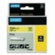 DYMO Cassette Rhino (18432) ruban vinyl impression noir sur fond jaune flexible et résistant S0718450/18432