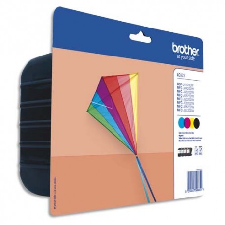 BROTHER LC-223 (LC223) Pack 4 couleurs jet d'encre de marque brother LC223VALBP