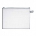 JPC Pochette zippée en PVC renforcé semi-transparente pour le courrier - format 19 x 25, épaisseur 0,5 cm