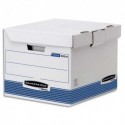 Archivage BANKERS - BOX Lot de 2 conteneurs cube SYSTEM. Dimensions : 35 x 28 x 35cm, montage automatique.