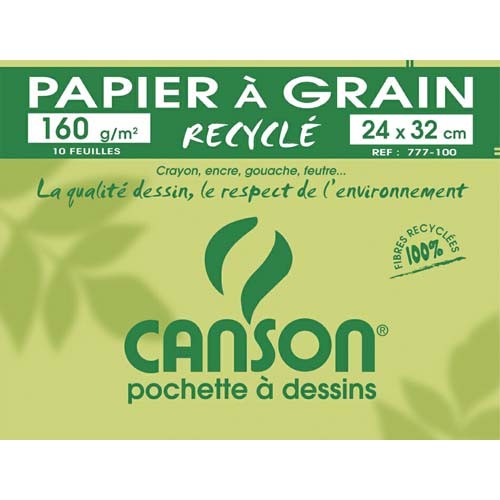 Papeterie: BLOC DE PAPIER DESSIN A4 CANSON À GRAIN 224 GR