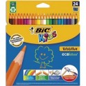 Crayon de couleur Bic Evolution Longueur 17,5cm Etui en carton de 24 Coloris assortis