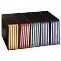 ELBA Ensemble de 5 conteneurs noirs et 25 chemises coloris assortis carton rigide Alpina, dos 1,5cm - Assortis