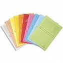 EXACOMPTA Paquet de 10 pochettes coins SUPER en carte 160g avec fenêtre, coloris assortis 10 couleurs - Assortis