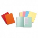 EXACOMPTA Paquet 50 chemises 2 rabats carte 210g ROCK'S. Coloris assortis bleu/jaune/rouge/vert/violet - Assortis