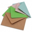 LA COURONNE Paquet de 200 enveloppes élection 75g format 9x14cm. coloris assortis bleu/bulle/rose/vert