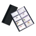 ELBA Porte-cartes de visite Elégance noir capacité 80 cartes en PVC expansé L12 x H27 cm