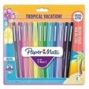 PAPERMATE Blister 12 FLAIR TROPICAL assortis