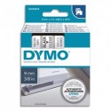 DYMO Cassette D1 (40910) ruban impression noir sur fond transparent 9mmx7m pour étiqueteuse Dymo