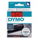 DYMO Cassette D1 (40917) ruban impression noir sur fond rouge 9mmx7m pour étiqueteuse Dymo