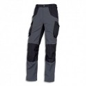 DELTA PLUS Pantalon Mach spirit Gris Noir en coton et polyester, 8 poches, fermeture zip Taille L