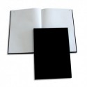 ELVE Registre toilé folioté, format 36 x 23 cm. 300 pages quadrillé 5x5. Coloris noir