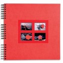 EXACOMPTA Album photos à spirales PASSION. Capacité 360 photos, pages noires. 32x32 cm, coloris rouge