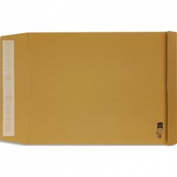 NEUTRE Paquet de 25 pochettes kraft brun 120 g, 3 soufflets de 3 cm, 26 : 270x365 mm