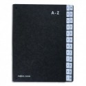 Trieur alphabétique noir int papier recyclé. 24 compartiments (A-Z). Format 26,5x34cm - Noir