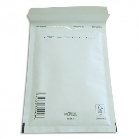 AIRPRO Paquet de 10 pochettes à bulles d'air en Kraft blanc, fermeture auto-adhésive, Format 15 x 21,5 cm