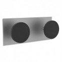 Double patères magnétiques ALBA pour fixation sur surfaces métalliques grâce à son aimant extra-puissant