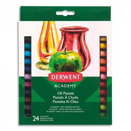 Derwent Academy Set de 24 pastels à l'huile, couleurs assorties