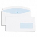 Enveloppe blanche GPV Boite 1000 mise sous pli automatique 80g format DL2 (114x229) fenêtre 45x100