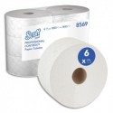 SCOTT Paquet de 6 Bobines de Papier toilette Control Jumbo à dévidage central Blanc, 2 plis, 320 m