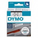 DYMO Cassette D1 (45803) ruban impression noir sur fond blanc 19mmx7m pour étiqueteuse Dymo