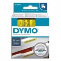 DYMO Cassette D1 (45808) ruban impression noir sur fond jaune 19mmx7m pour étiqueteuse Dymo
