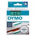 DYMO Cassette D1 (45809) ruban impression noir sur fond vert 19mmx7m pour étiqueteuse Dymo