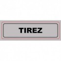 VISO Plaque de signalisation auto-adhésive en aluminium 17 x 5cm - Tirez (sans flèche)