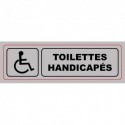 VISO Plaque de signalisation auto-adhésive en aluminium 17 x 5cm - Toilettes handicapés