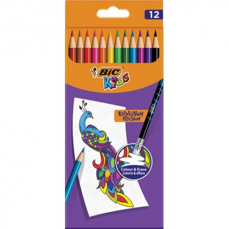 Paquet De 12 Crayons De Couleur Bic Kids