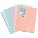 CLAIREFONTAINE Cahier Koverbook BLUSH piqué PP bicolore opaque 24x32cm 96p séyès coloris assortis