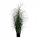 PAPERFLOW Plante artificielle fagot d'herbe feuillage en PVC Vert livré dans pot standard, Hauteur 130 cm