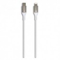 GREEN-E Câble lightning/USB-C double tresse, charge très rapide, 2m Blanc 3A, 18W GR2080