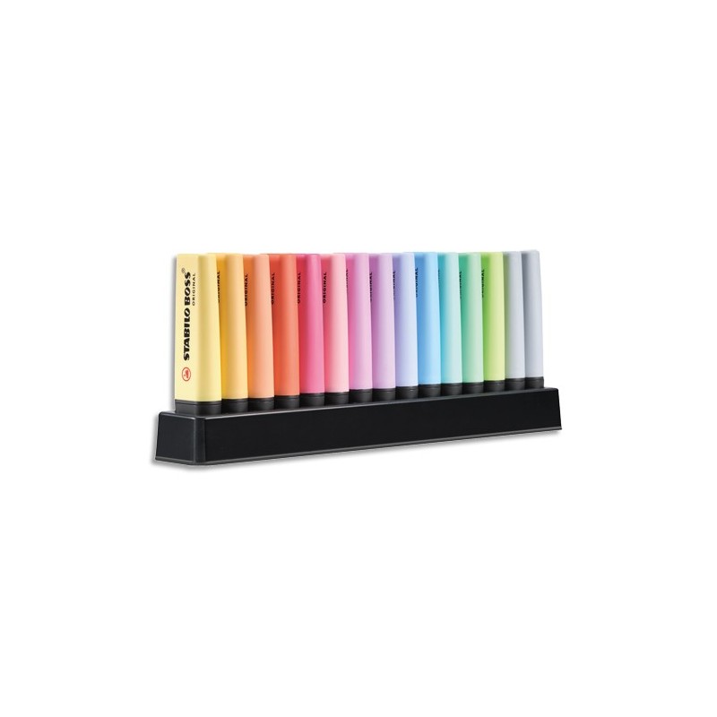Surligneur STABILO BOSS ORIGINAL couleur pastel - Paquet de 4
