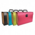 EXACOMPTA Trieur valise 20 compartiments carton rembordé papier, poignée+bouton poussoir.Coloris assortis - Assortis
