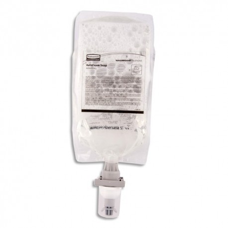 RUBBERMAID Carton de 4 recharges 1100 ml de savon mousse antibactérien pour distributeur Autofoam