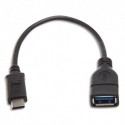 APM Adaptateur OTG USB 3.0 A Femelle / Type-C Mâle 15cm Noir 570320